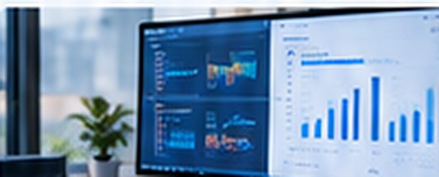 Monitor con gráficos de gestión